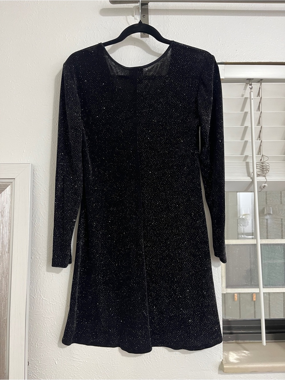 Rabbit Rabbit Rabbit Black Sparkle Long Sleeve Mini Dress - Picture 2 of 5